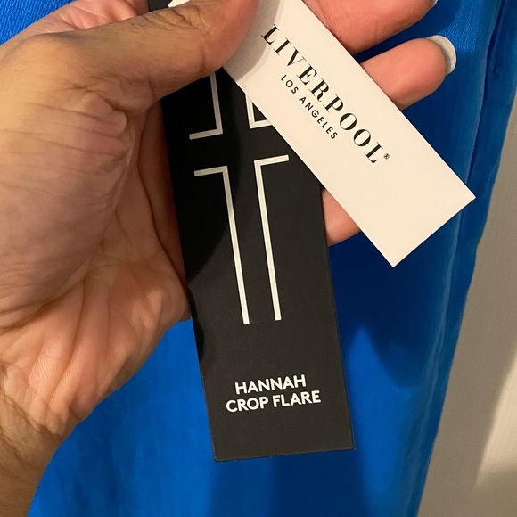 Liverpool Hannah Diva Blue Crop Flare Jeans - Picture 3 of 12